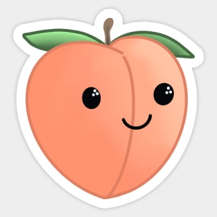 Kawaii Peach Sticker